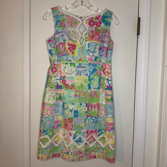 Lilly Pulitzer Women's Sleeveless Dress Multicolor State Print Size 0 - Picture 3 of 9